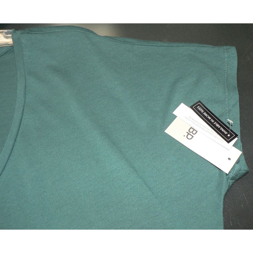 BP. Women's V-Neck Dolman Short Sleeve Modal Blend Crop T-Shirt Green Moss Small - Picture 5 of 6